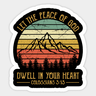 Vintage Christian Let The Peace Of God Dwell In Your Heart Sticker